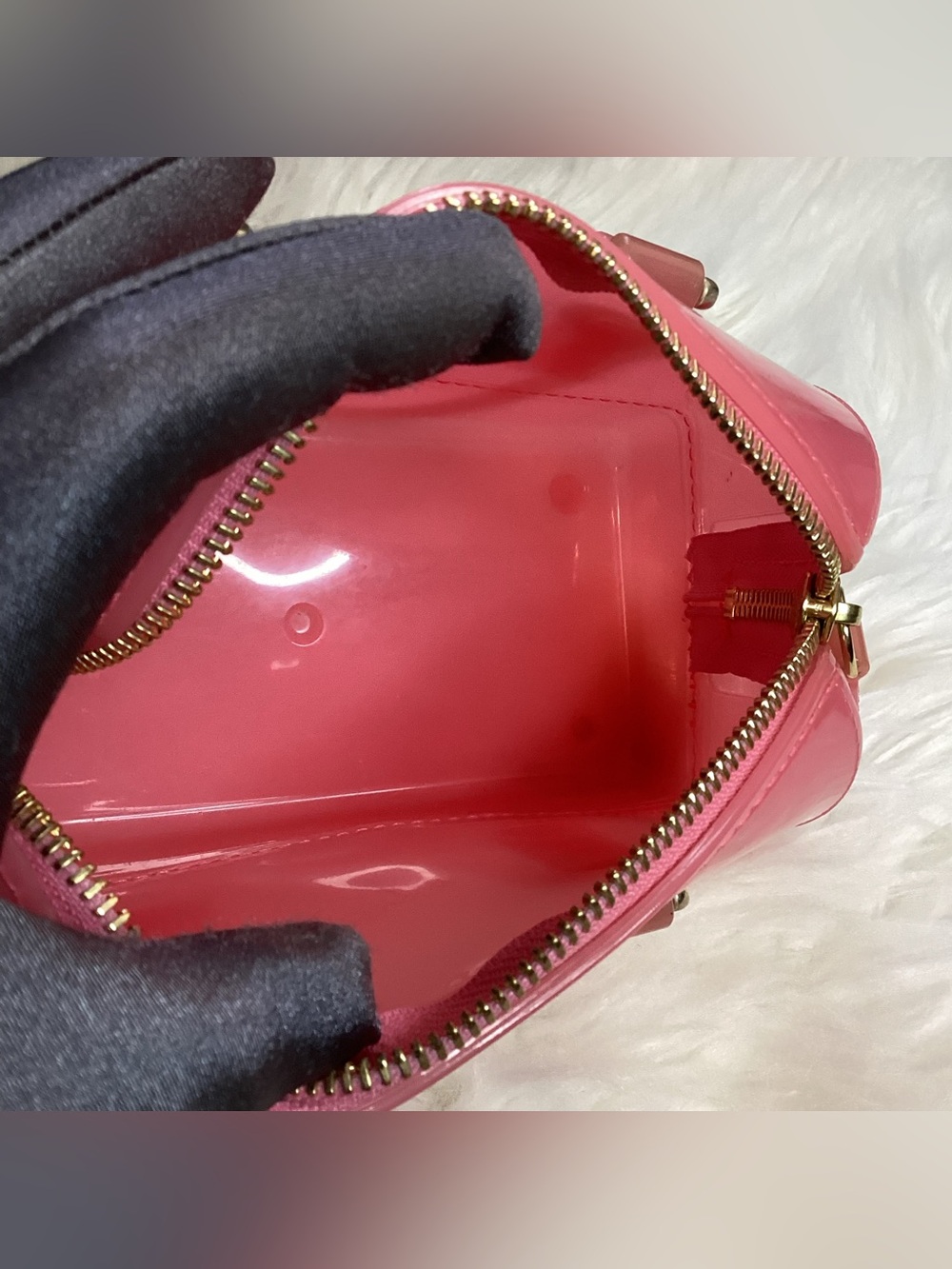 💕 CUTE 💕 Furla Jelly Pink Mini Candy Dome Satchel - Picture 11 of 13
